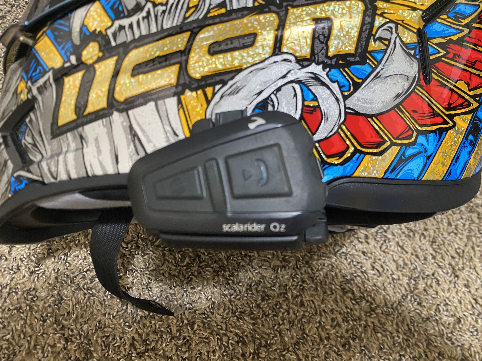 Motorcycle Helmet- Icon Airform Pharaoh Helmet Size L/XL with
