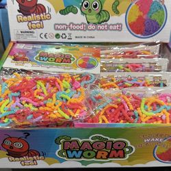 Squishy worms wake them up