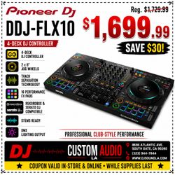 Pioneer DJ FLX10 4-Channel Mixer Rekordbox Serato Controller Performance FX Pads DDJ-FLX10 🚨 Payment Options Available 🚨 No Credit Needed 🚨