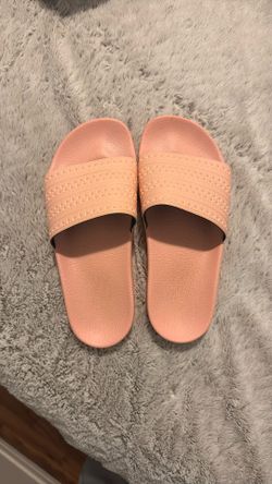 Pink Adidas Slides 