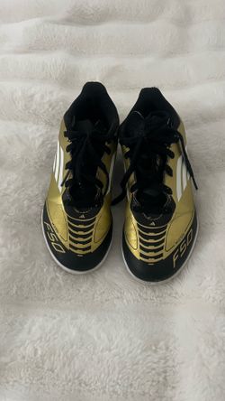 Adidas F 50 Messi gold metallic kids indoor soccer 13 1/2