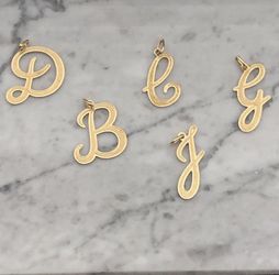 Letter charms Brazilian gold filled