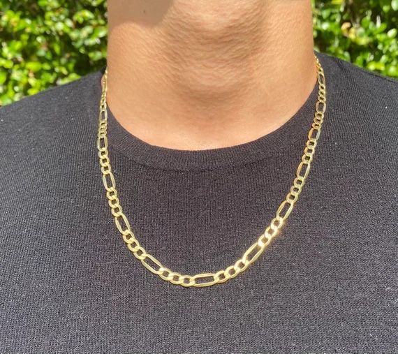 4mm gold plated figaro chain