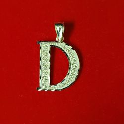 10kt Gold Letter D Pendant 