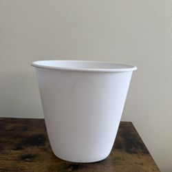 Free White Plastic Trash Can