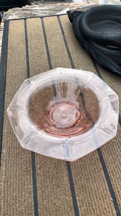 Vintage Pink Depression Glass Ashtray