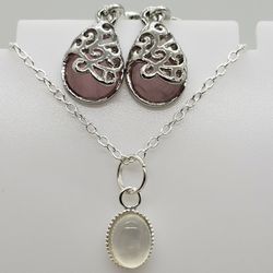 Moonstone Necklace/Earring Set