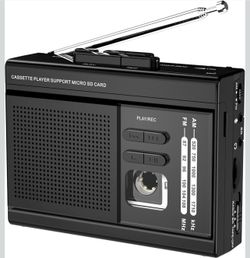 Walkman Cassette Player Recorder Converter with AM FM Radio,Built-in Speaker,Cassette to MP3 via SD Card, Portable Cassette Tape Recorder Support Exte