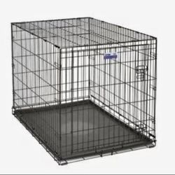 Fold & Carry Single Door Collapsible Wire Dog Crate, 42 inch
