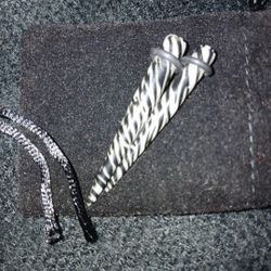 Zebra Print Earings For Stretchd Ears