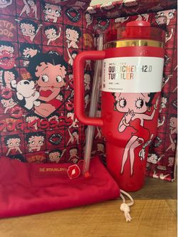 Stanley Betty Boop Tumbler 40oz | Straw | Straw Topper | Bag | Gift Box