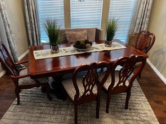 Formal wood dining set