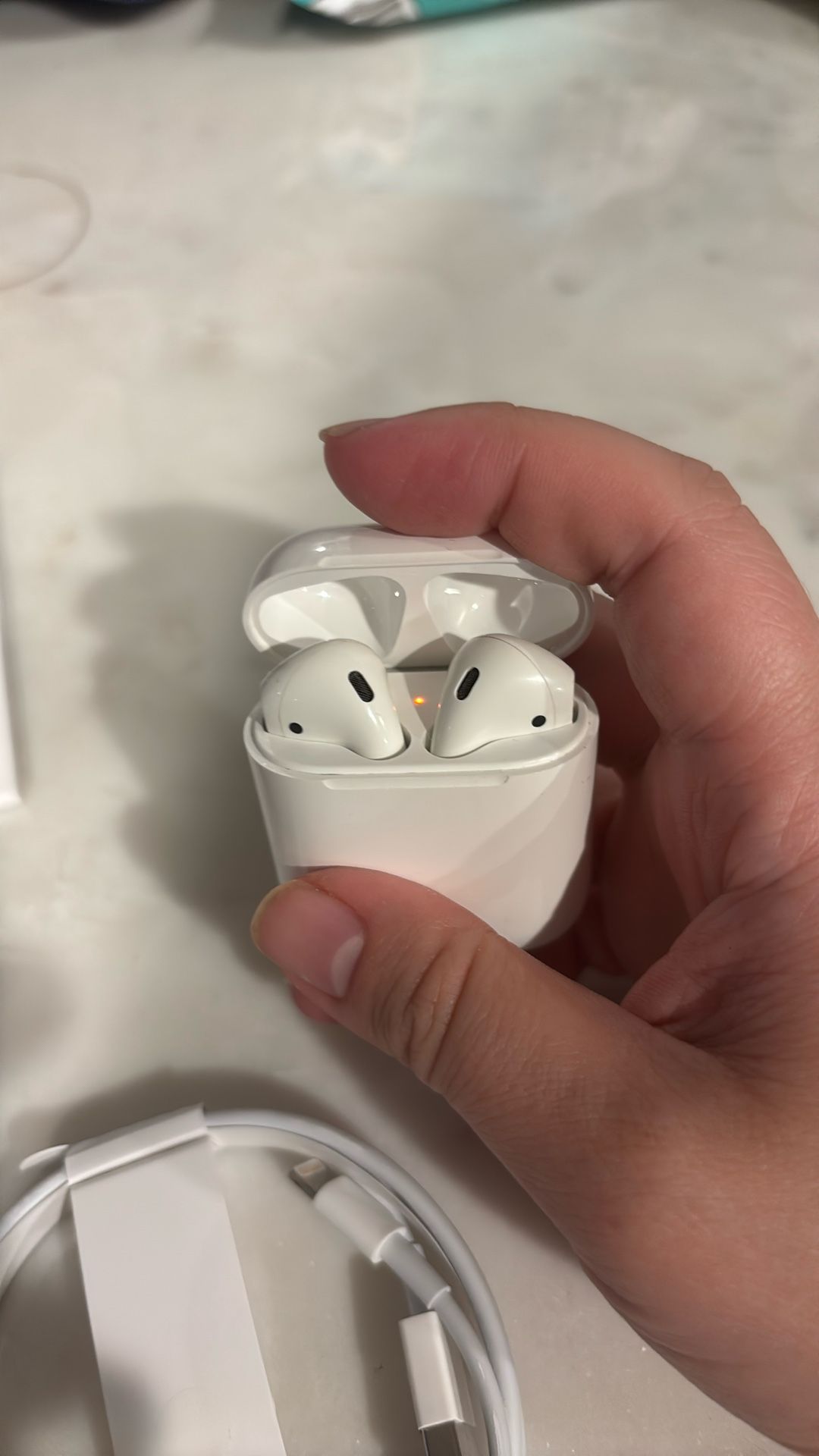 Authentic AirPods With Charging Cord Apple Ear Buds