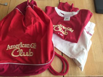 American Girl Club Backpack and outfit size Sm