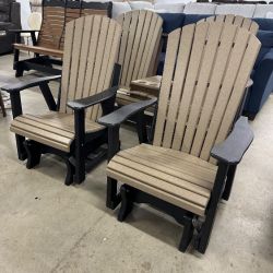 Amish Polywood Outdoor Glider Set w/ Removable Table Insert - Delivery and Financing Available!