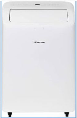 Hisense 8,000 BTU Portable Air Conditioner with Dual Hose & Inverter, 350 Sq Ft, Wi-Fi, ConnectLife App Google and Alexa, 3 operating modes, Noise 42 