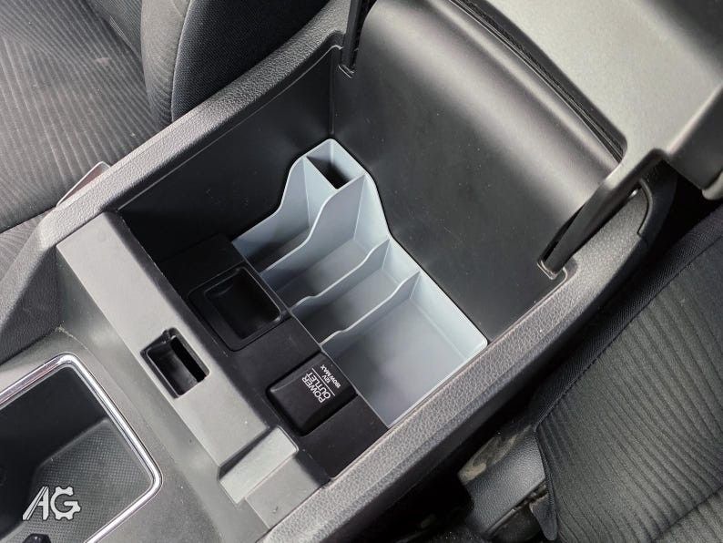 Honda accord ninth generation 2012 2013 2014 2015 2016 car arm rest gray organizer insert for vehicle cubby accessory tray for storage