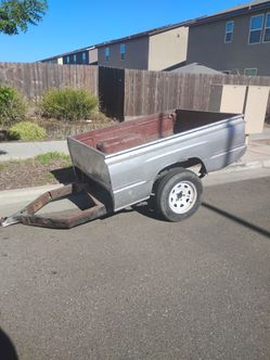 Utility trailer made from a Toyota frame and bed