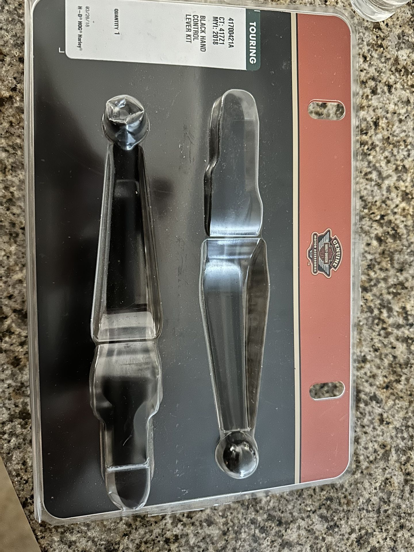 Harley Davidson Black Lever Kit Brake Clutch New Touring