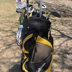 Golf Bag With The Clubs…