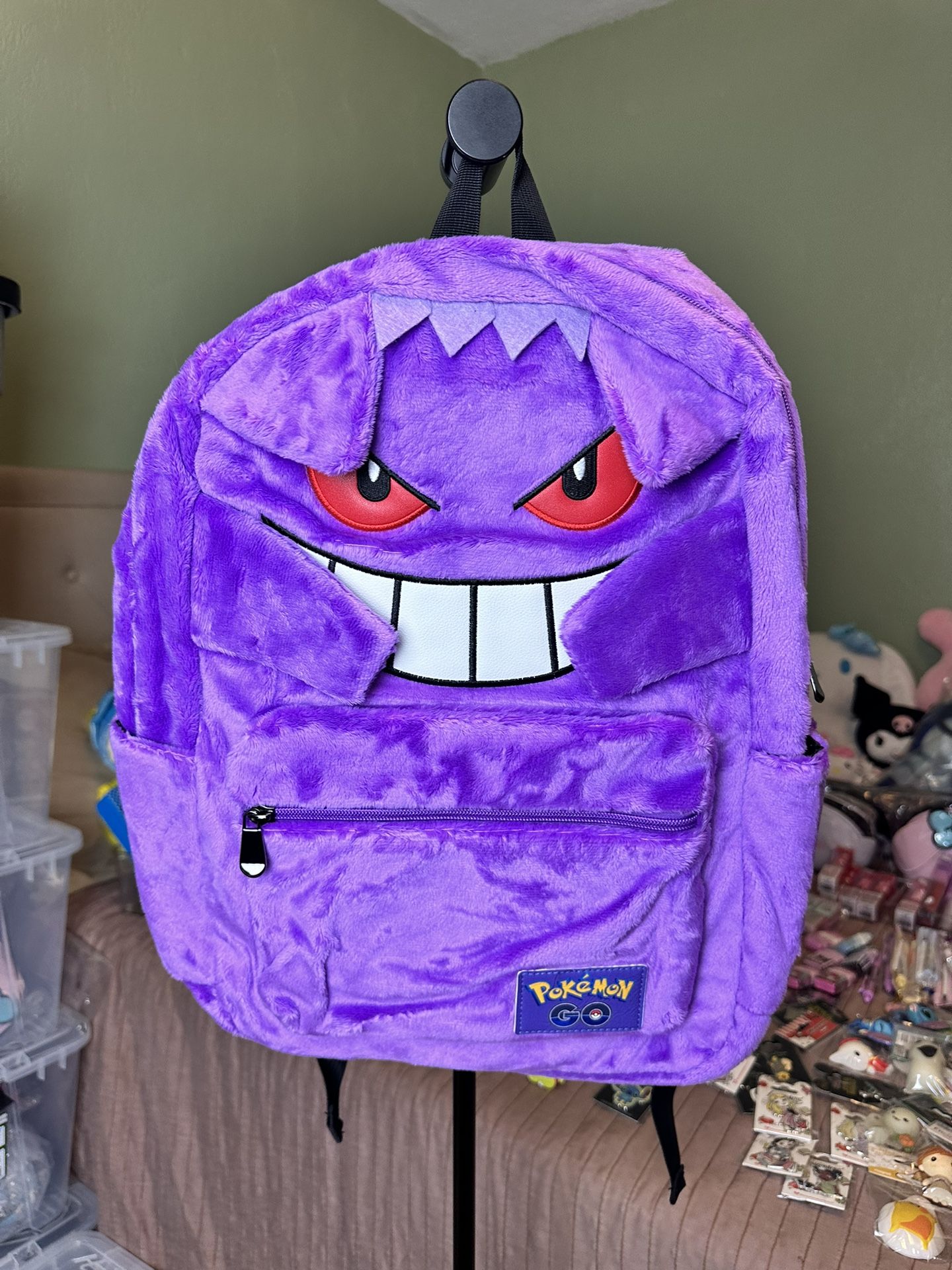 NEW Pokemon Gengar School Student Fluffy Backpack  