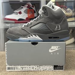 Size 9.5 - Air Jordan 5 Wolf Grey - $320