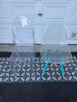 Set of 2 Clear Acrylic Chairs
