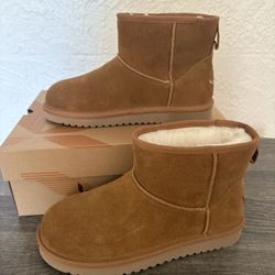 Koolaburra by UGG Koola Mini II Chestnut Suede Boots, Womens Size 6