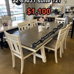 7 PCs Dining Table Set Include Table With 6 Chairs Brand New