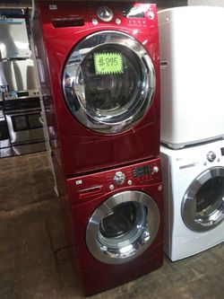 LG 24 in front load washer and dryer set working perfectly
