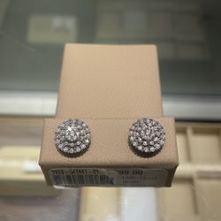 Solid 14K Cluster Earrings 