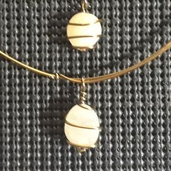 Bronze Colored Choker With Matching Bracelet 