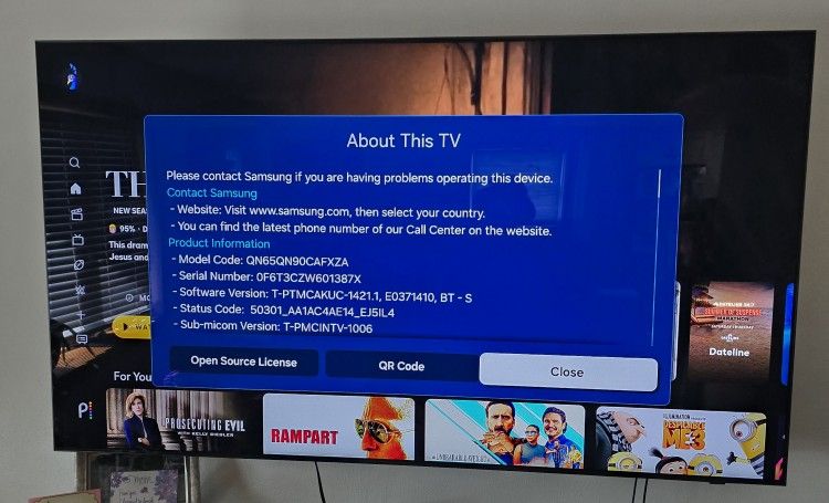 65" Samsung Qn65qn90cafxza