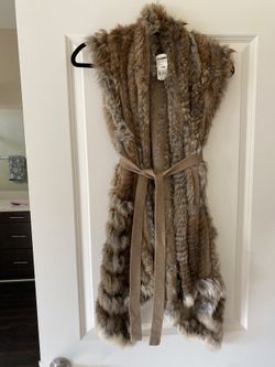 Faux fur vest cardigan