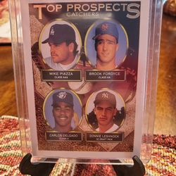 Mike Piazza '93 Topps Top Prospects Gold Parallel Rookie Baseball Card 
