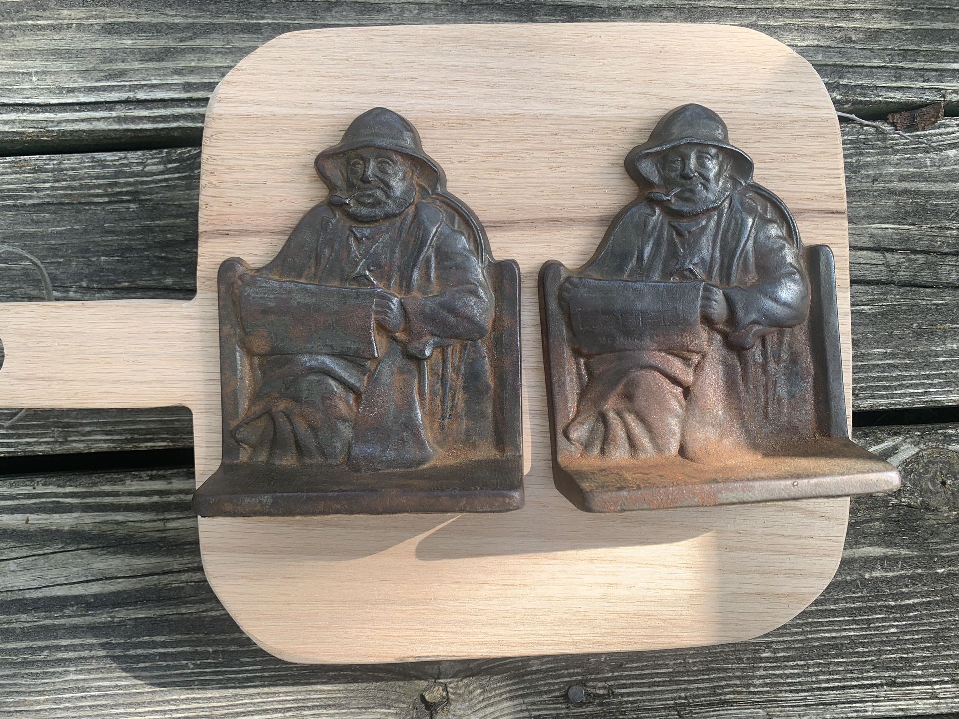 Vintage 1928 Cape Cod Fisherman Bookends