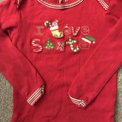 Girls 3T Christmas Pajama Top