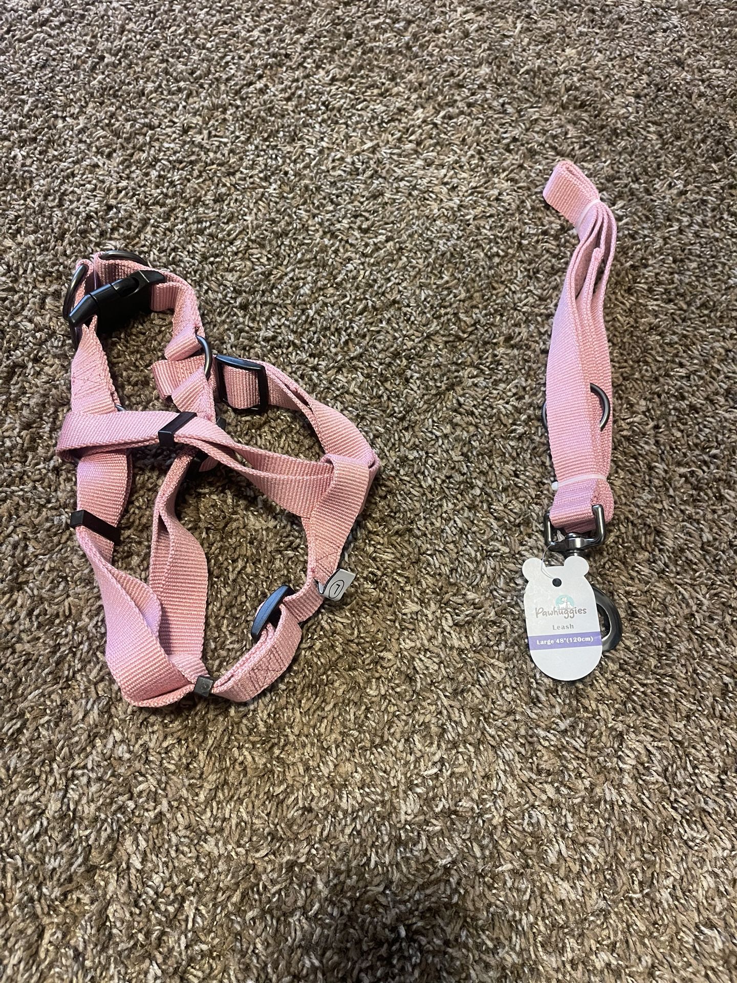 Mauve Color Large Dog Harness(front Legs-only) And Leash