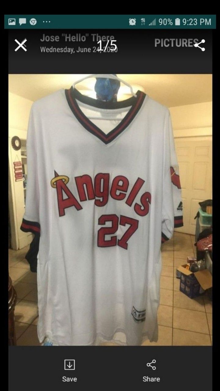 Mike Trout "Retro" Mitchell & Ness Throwback Jersey Mens Size 3X