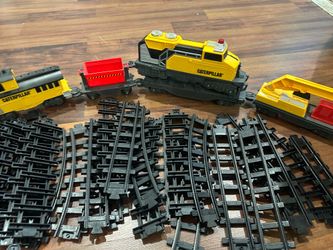 Caterpillar Toy Train Set with Tracks. In Good Condition. Works Great!