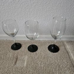 Wine Glasses W/chalkboard Painted Bottoms