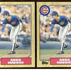 LOT- GREG MADDUX MINT 1987 TOPPS TRADED RC BASEBALL CARDS