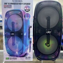 Dual 6.5” Woofers Portable Speaker With Mic