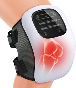 Knee Massager for Pain Relief, Cordless Knee Massager with Heat and Vibration, 3 in 1 Masajeador de rodilla for Swelling, Stiff Joints, Stretched Liga