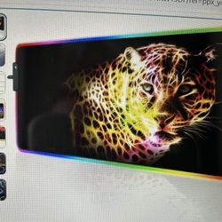PRICE DROP!!! RGB Gaming Mouse Pad With Leopard Design With 14 Lighting modes