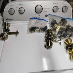 Door Hardware Bulk Lot – Entry Knobs, Deadbolt, Latches & Hardware (Antique & Polished Brass)
