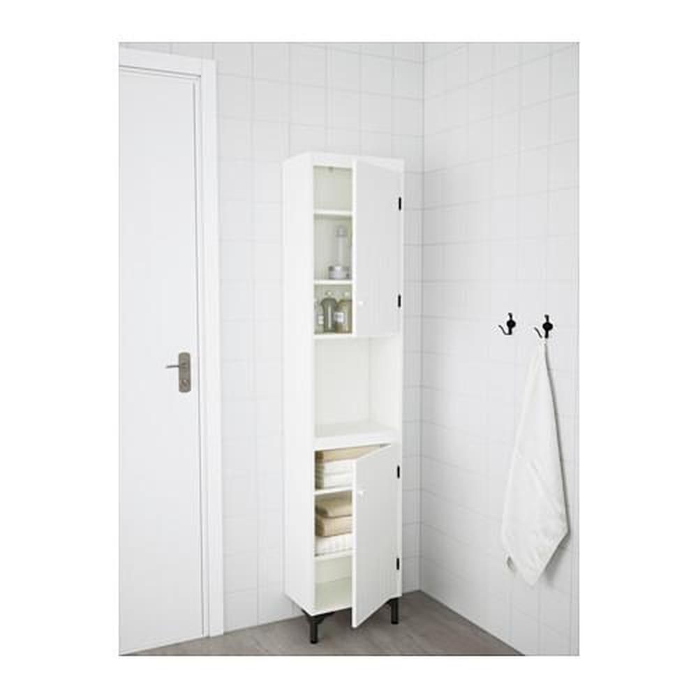 Tall Storage Cabinet IKEA Silveran Bathroom Cabinet Storage With 2 Doors And Open Shelf