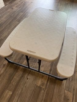 Lifetime Folding Picnic Table with Benches