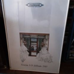 Large Framed Poster Of The Florian Cafe In Venice