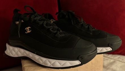 CHANEL 2020 “So Black” Mixed Fibers Trainers US Size 8.5/Int 40